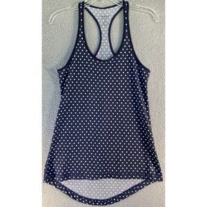 Vogo Athletica Women's Tank Top‎ Size Small Blue Polkadot Sleeveless Racerback